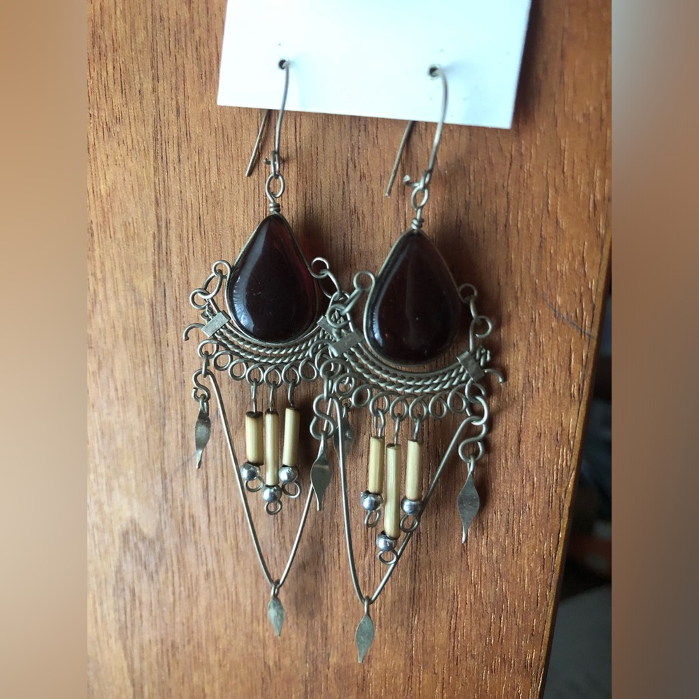 Brazilian boho dangle earrings